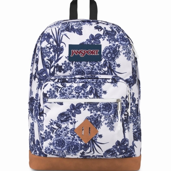 jansport blue floral backpack